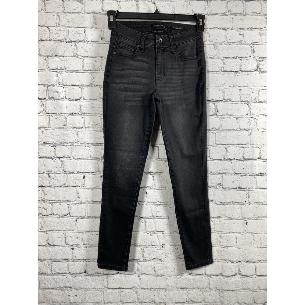 Kendall + Kylie Women Ultra Classic Skinny‎ Jeans Stretch Black Wash Size 1/25
